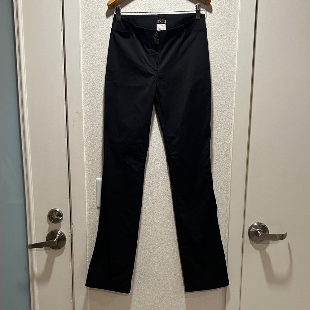 VINTAGE Plein Sud Jeans Black straight pant stretch. It is not a Jeans. size 26.